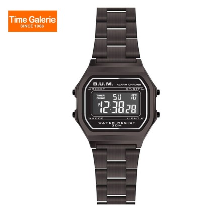 BUM Unisex BM03602A Black Stainless Steel Band Digital Watch BUM Unisex BM03602A Black Stainless Steel Band Digital Watch